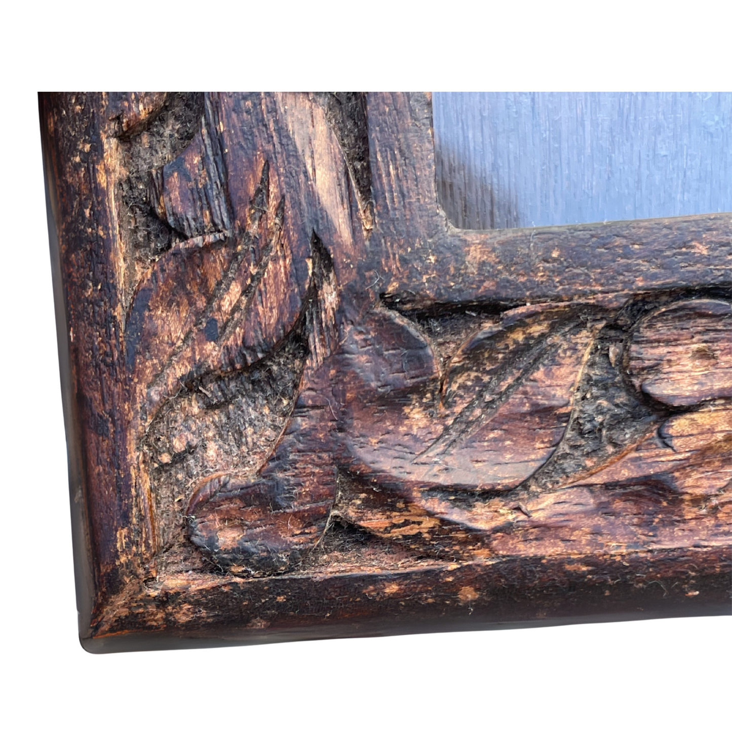 Vintage Distressed Carved Wood Frame – 4" x 6"