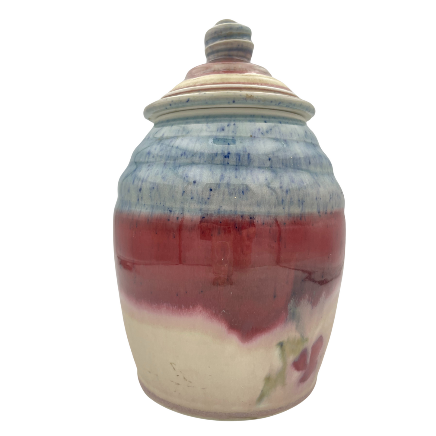 Vintage Michael Crumb Studio Pottery Jar – Hand-Thrown Lidded Vessel