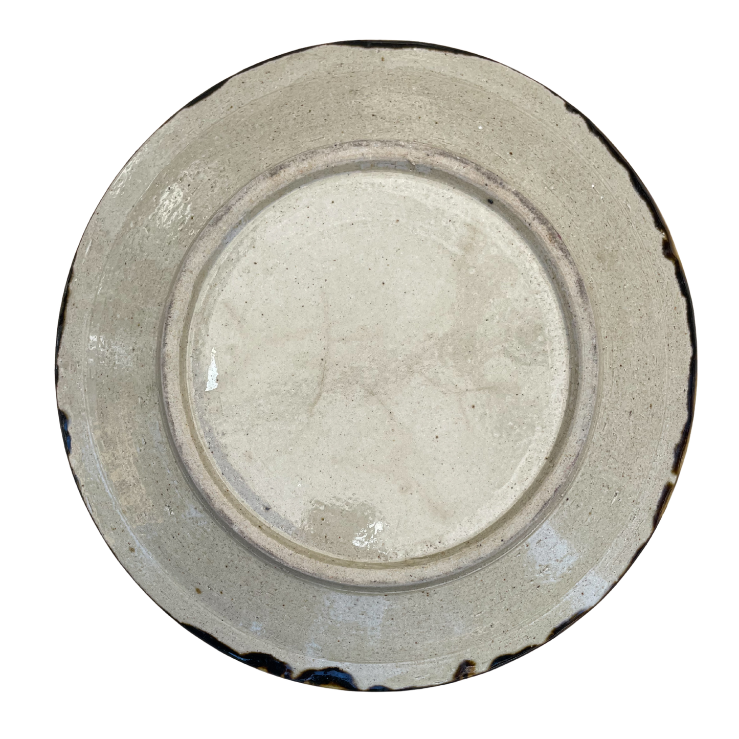 Studio Pottery Plate with Japanese Inspired Design
