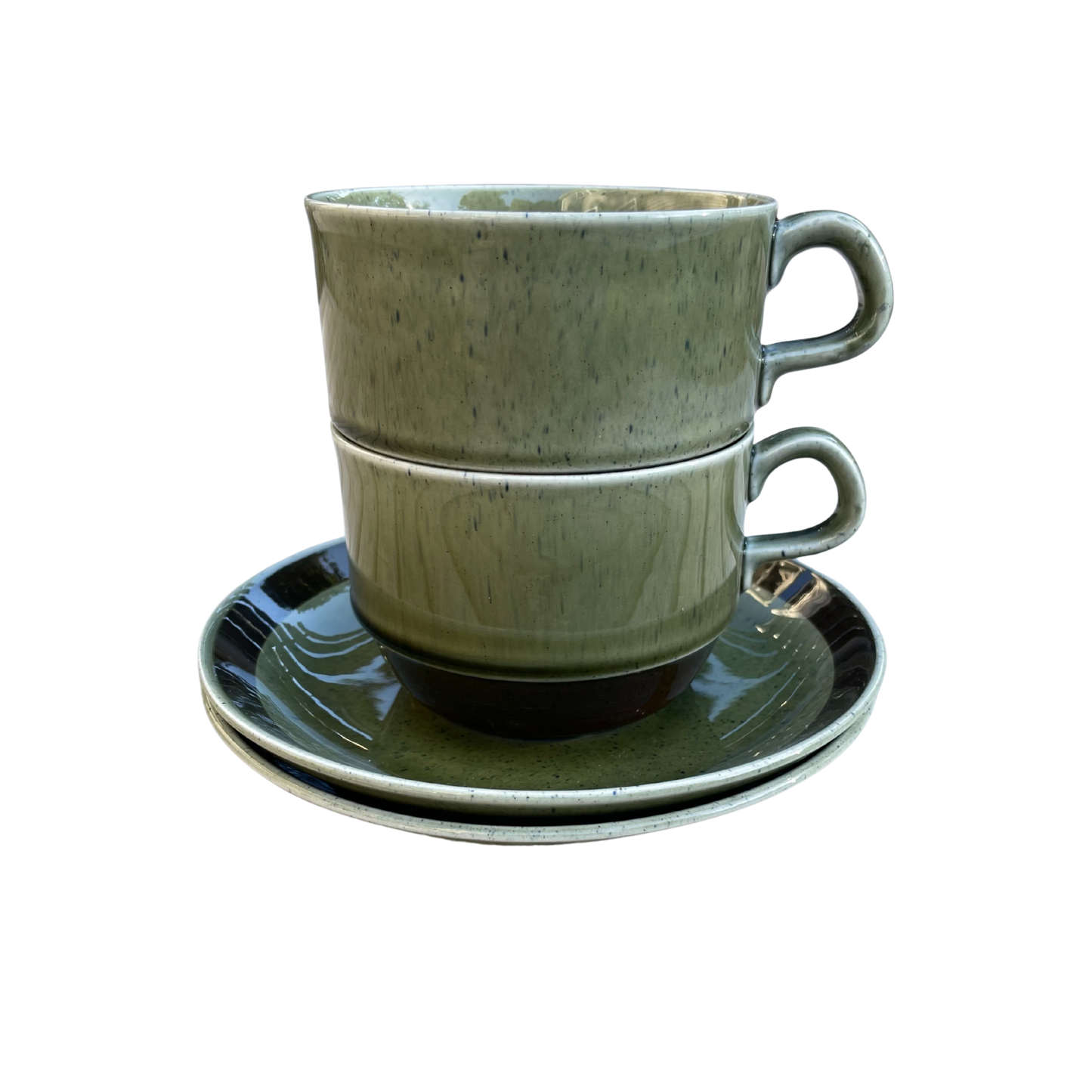 Vintage Rörstrand “Vieta” Cups & Saucers – Pair